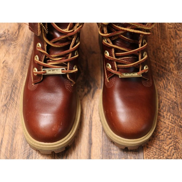 Timberland Boots Kids Size 4 Brown Leather Junior Winter Hightop Waterproof main image 15